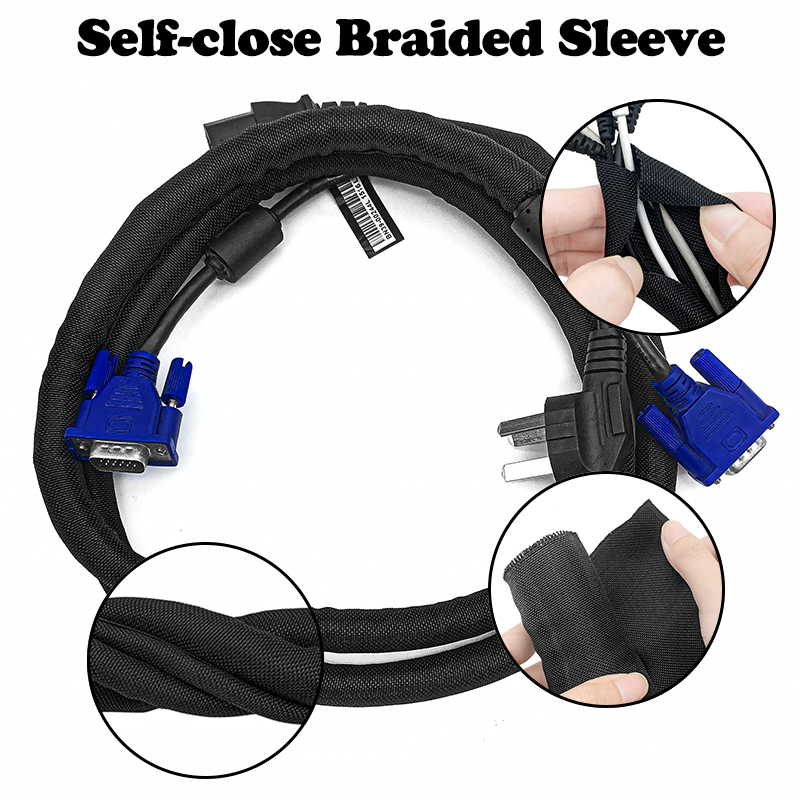 Cable Sleeve Braided - 5/10M Selang Pelindung Kabel Organizer Garis