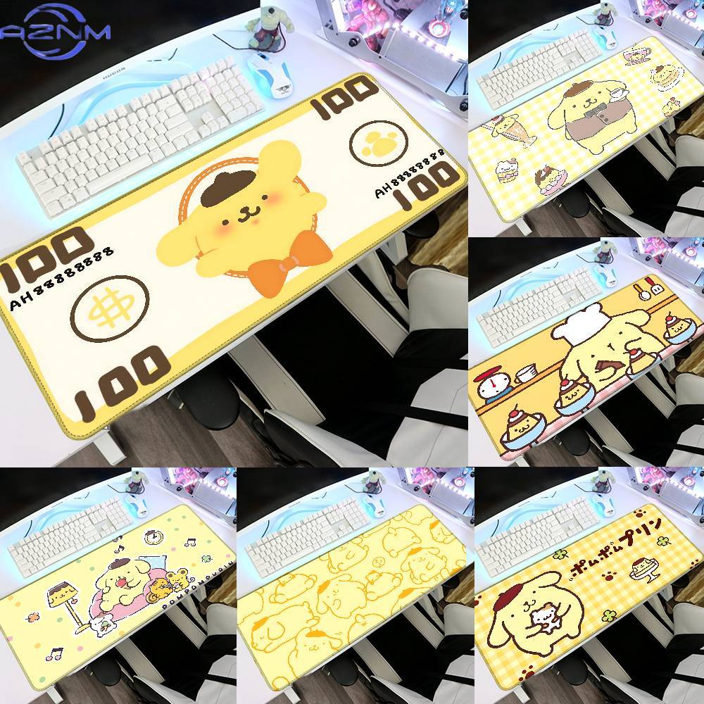 Gaming Accessories For Table - Alas Mouse P-Pompompurin Lucu, Karet Tebal,