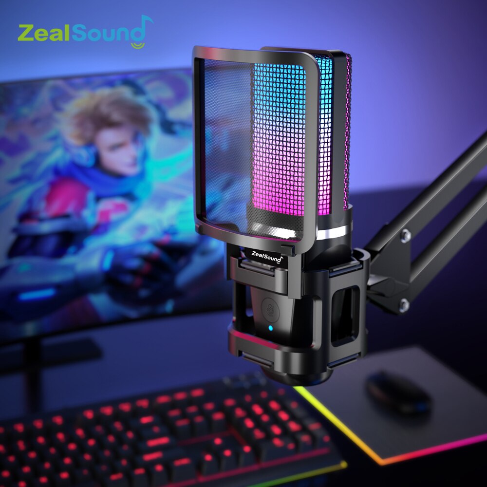 Zealsound mikrofon rekaman RGB - Gaming Accessories White ulasan dan harga