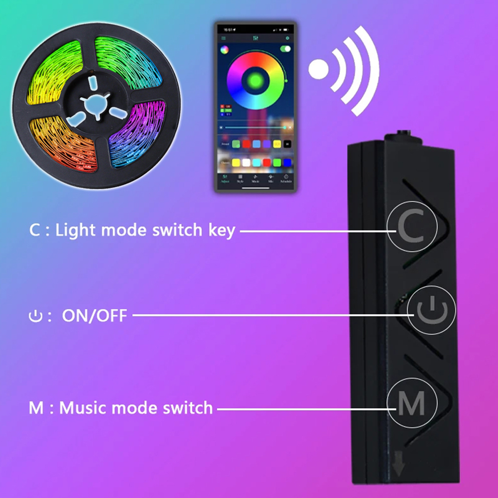 Lampu Led RGB Kontrol Aplikasi - Gaming Accessories App ulasan dan harga