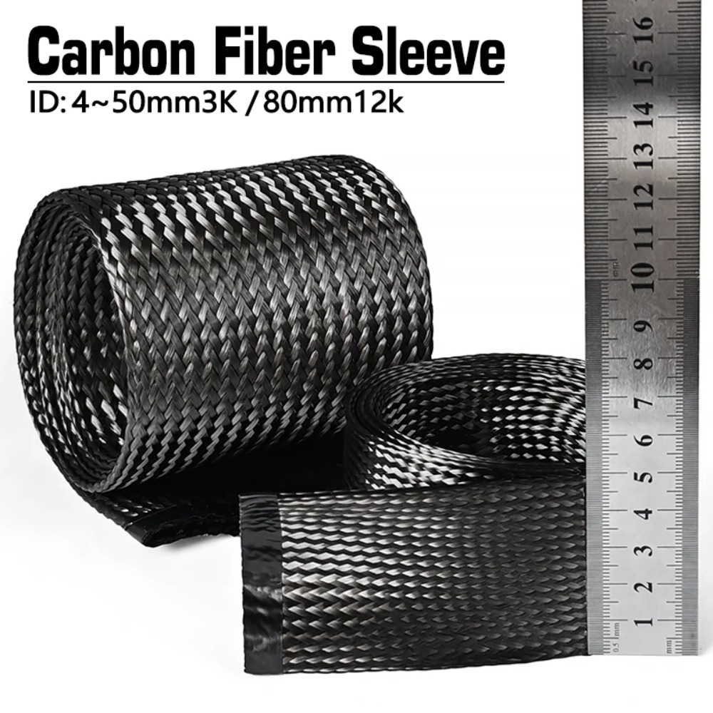 Selubung Kabel Serat Karbon 1M - Cable Sleeve Braided ulasan dan harga